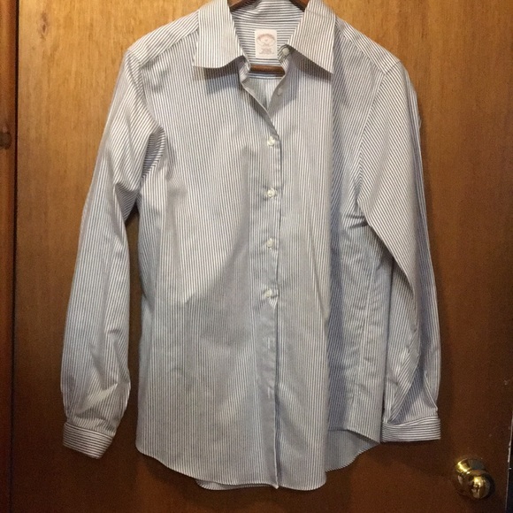 Brooks Brothers pin stripe blouse - Picture 2 of 3
